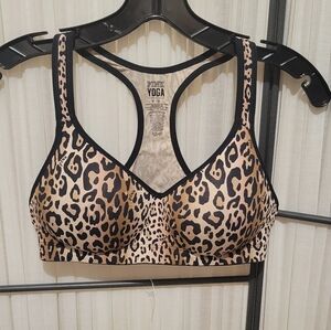 Victoria's  Secret Animal Print Pink Yoga Bra